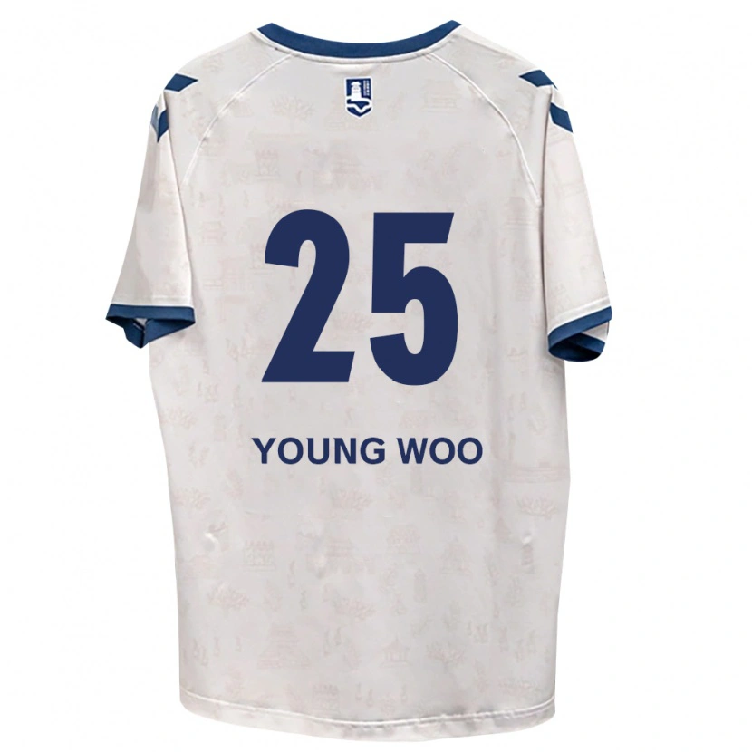 Danxen Dětské Young-Woo Jang #25 Královsky Modrá Bílá Daleko Hráčské Dresy 2026/27 Dres