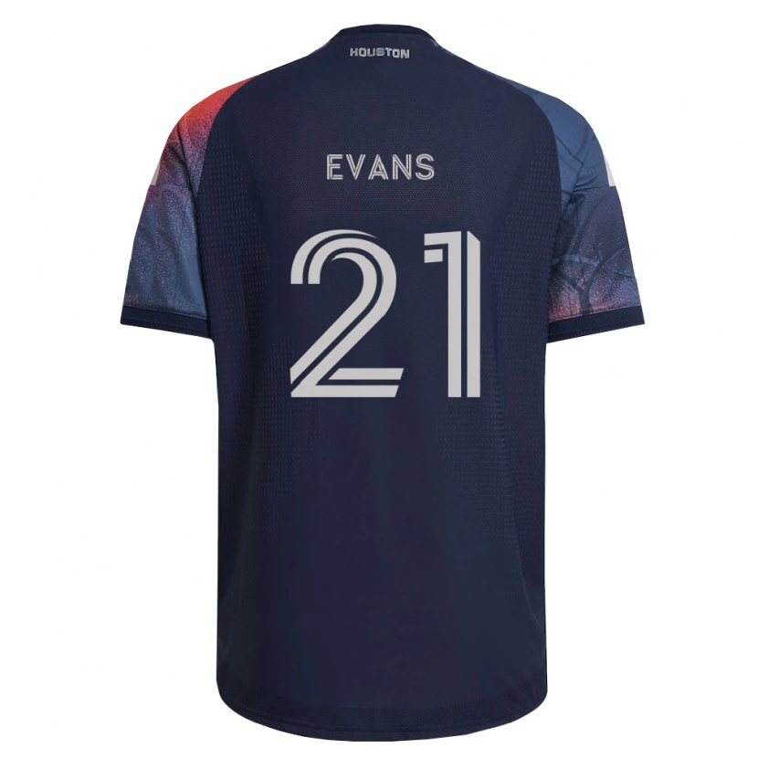 Danxen Dětské Jacob Evans #21 Tmavě Modrá Bílá Oranžová Daleko Hráčské Dresy 2026/27 Dres