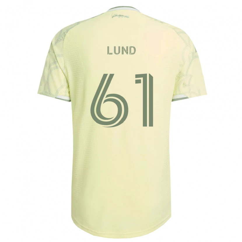 Danxen Dětské Nicklas Lund #61 Béžová Bílá Daleko Hráčské Dresy 2026/27 Dres