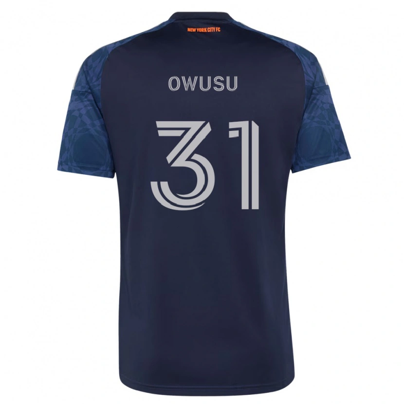 Danxen Dětské Samuel Owusu #31 Tmavě Modrá Bílá Daleko Hráčské Dresy 2026/27 Dres