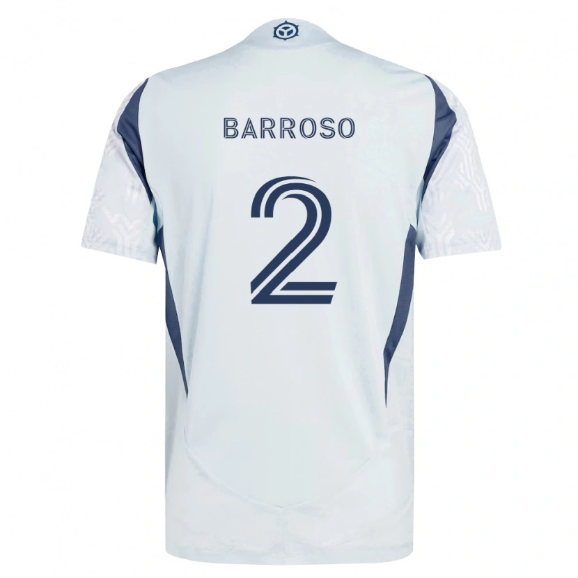 Danxen Dětské Leonardo Barroso #2 Modrá Šedá Bílá Daleko Hráčské Dresy 2026/27 Dres