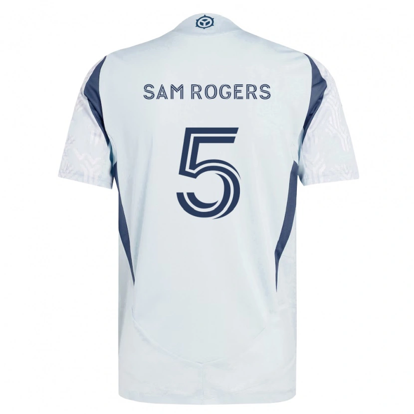 Danxen Dětské Sam Rogers #5 Modrá Šedá Bílá Daleko Hráčské Dresy 2026/27 Dres