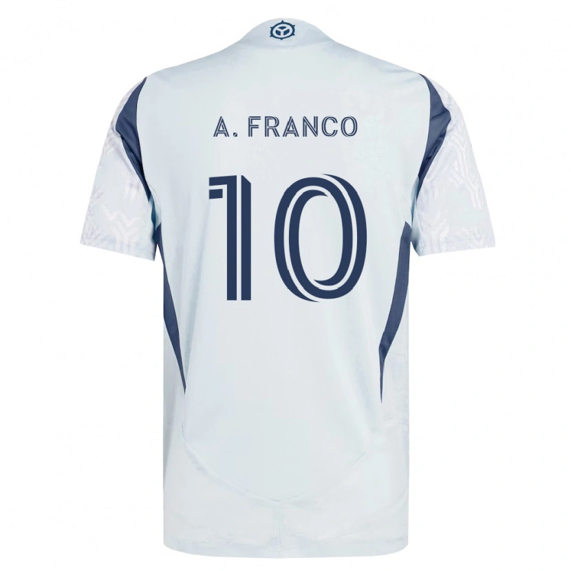 Danxen Dětské André Franco #10 Modrá Šedá Bílá Daleko Hráčské Dresy 2026/27 Dres