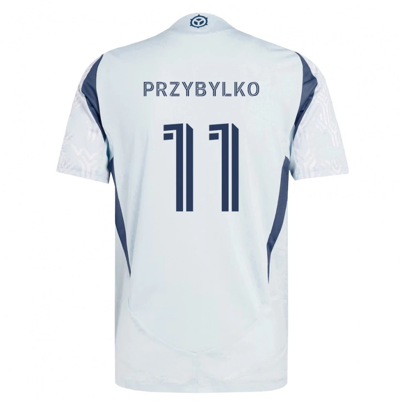 Danxen Dětské Kacper Przybylko #11 Modrá Šedá Bílá Daleko Hráčské Dresy 2026/27 Dres