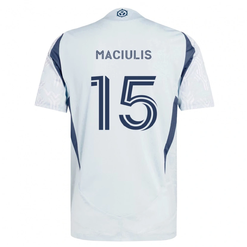 Danxen Dětské Matthew Maciulis #15 Modrá Šedá Bílá Daleko Hráčské Dresy 2026/27 Dres