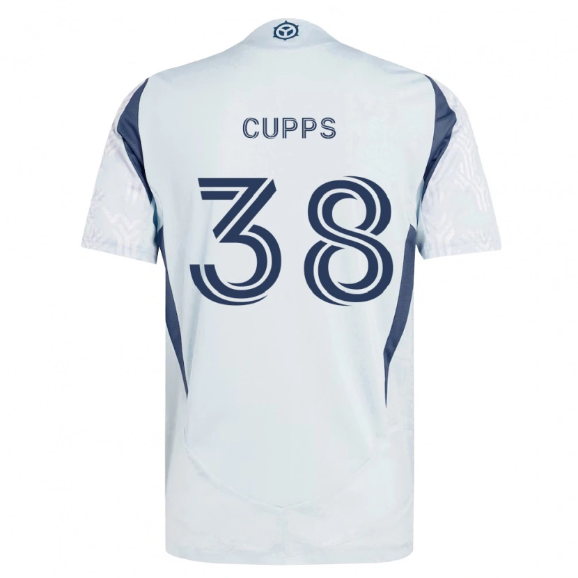 Danxen Dětské Christopher Cupps #38 Modrá Šedá Bílá Daleko Hráčské Dresy 2026/27 Dres