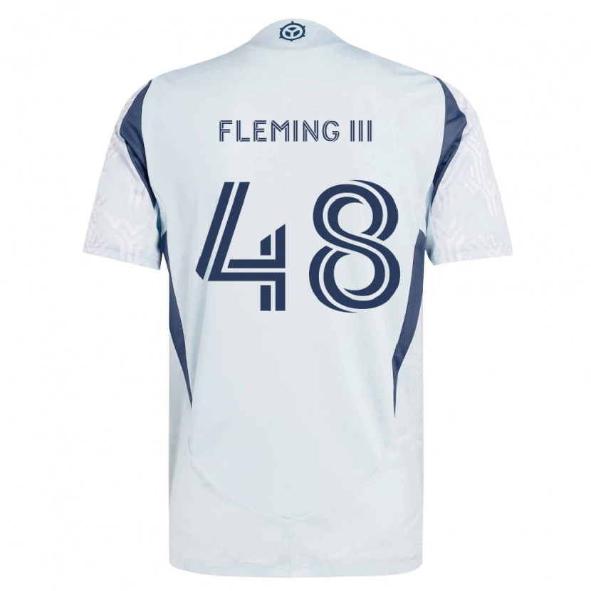 Danxen Dětské Richard Fleming Iii #48 Modrá Šedá Bílá Daleko Hráčské Dresy 2026/27 Dres