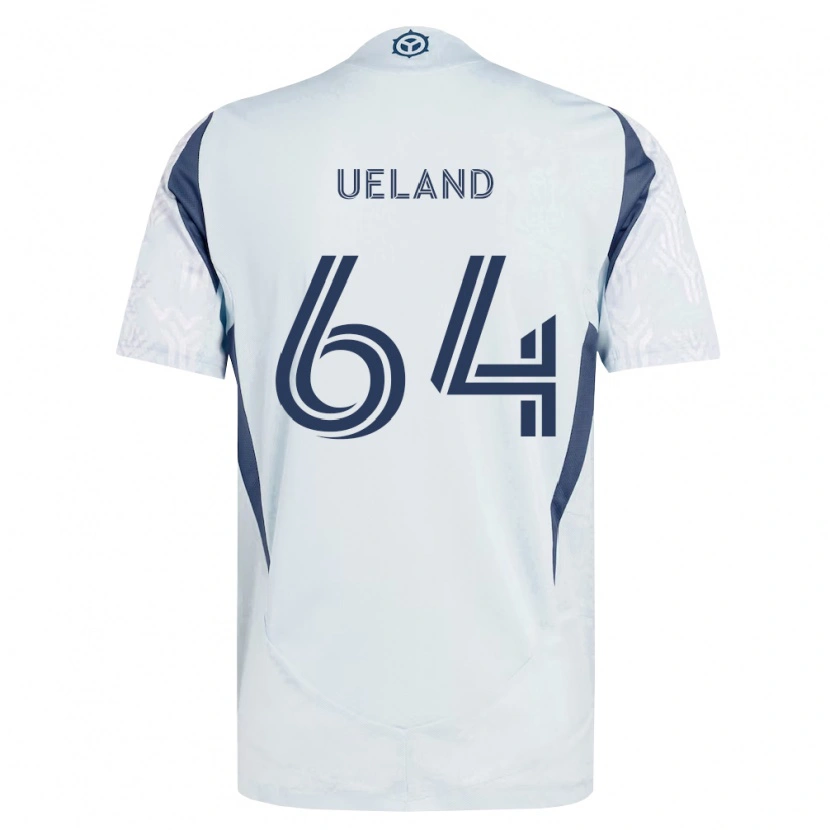 Danxen Dětské Andreas Ueland #64 Modrá Šedá Bílá Daleko Hráčské Dresy 2026/27 Dres