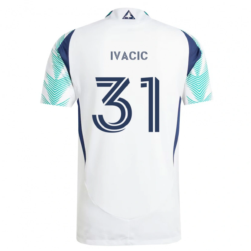 Danxen Dětské Aljaz Ivacic #31 Bílá Tmavě Modrá Světle Zelená Daleko Hráčské Dresy 2026/27 Dres