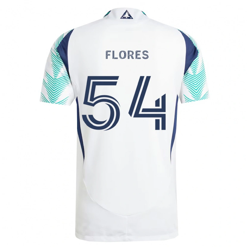 Danxen Dětské Edwin Flores #54 Bílá Tmavě Modrá Světle Zelená Daleko Hráčské Dresy 2026/27 Dres