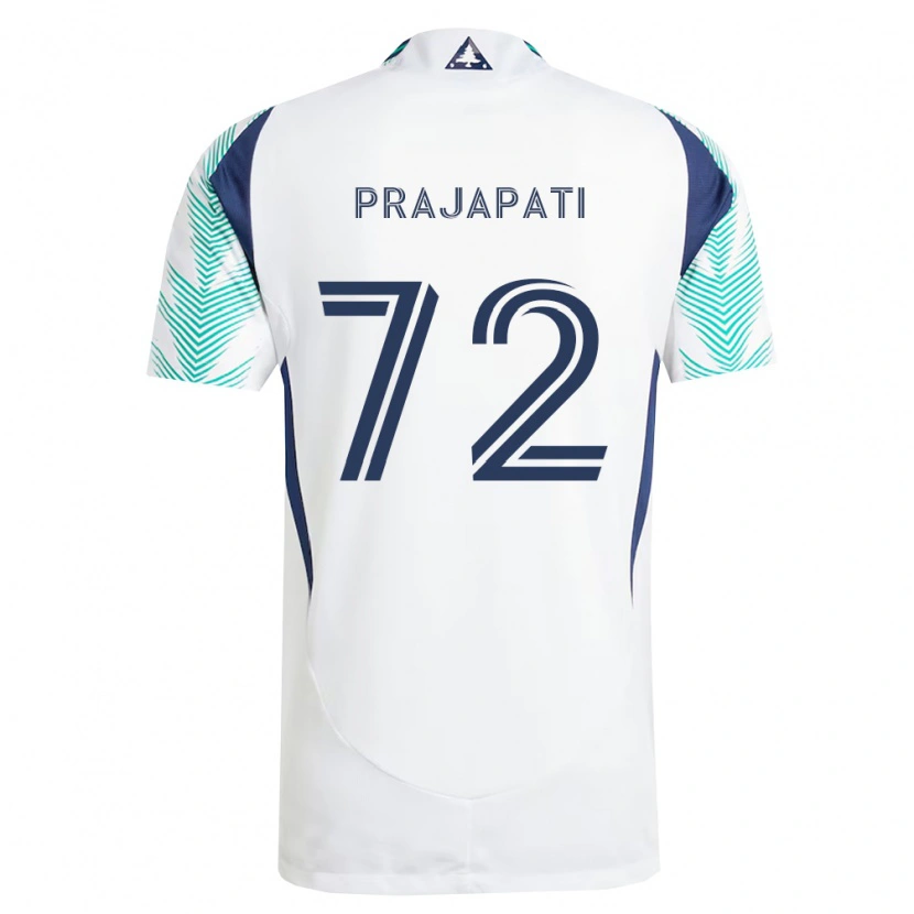 Danxen Dětské Aarin Prajapati #72 Bílá Tmavě Modrá Světle Zelená Daleko Hráčské Dresy 2026/27 Dres
