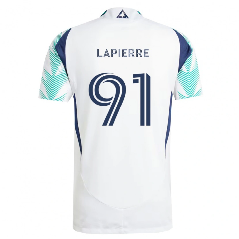 Danxen Dětské Zach Lapierre #91 Bílá Tmavě Modrá Světle Zelená Daleko Hráčské Dresy 2026/27 Dres
