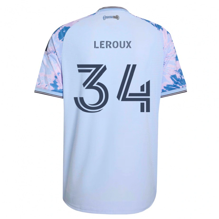 Danxen Dětské Beau Leroux #34 Královsky Modrá Bílá Černá Daleko Hráčské Dresy 2026/27 Dres