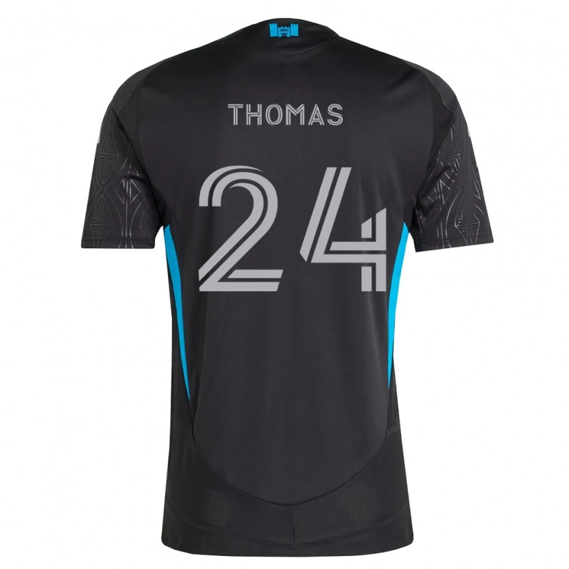 Danxen Dětské Mikah Thomas #24 Černá Bílá Nebesky Modrá Daleko Hráčské Dresy 2026/27 Dres