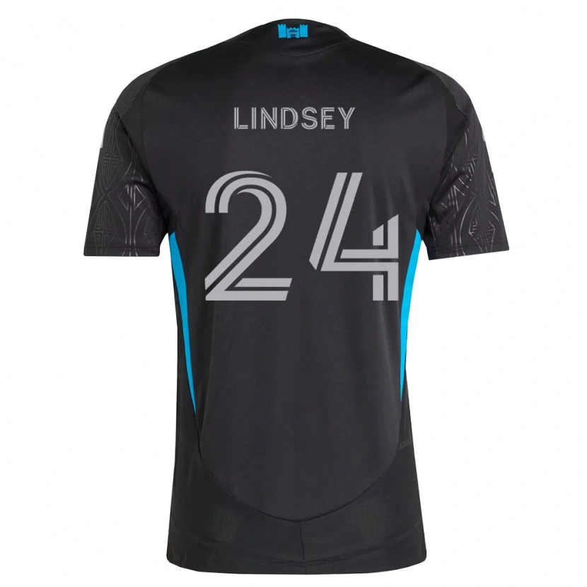 Danxen Dětské Jaylin Lindsey #24 Černá Bílá Nebesky Modrá Daleko Hráčské Dresy 2026/27 Dres