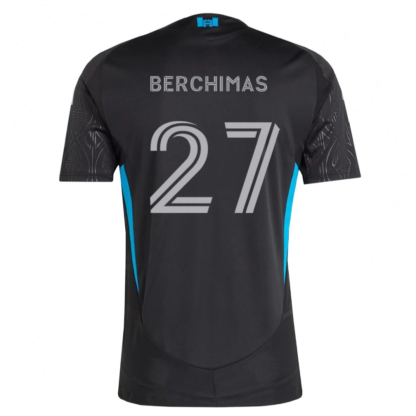 Danxen Dětské Nimfasha Berchimas #27 Černá Bílá Nebesky Modrá Daleko Hráčské Dresy 2026/27 Dres
