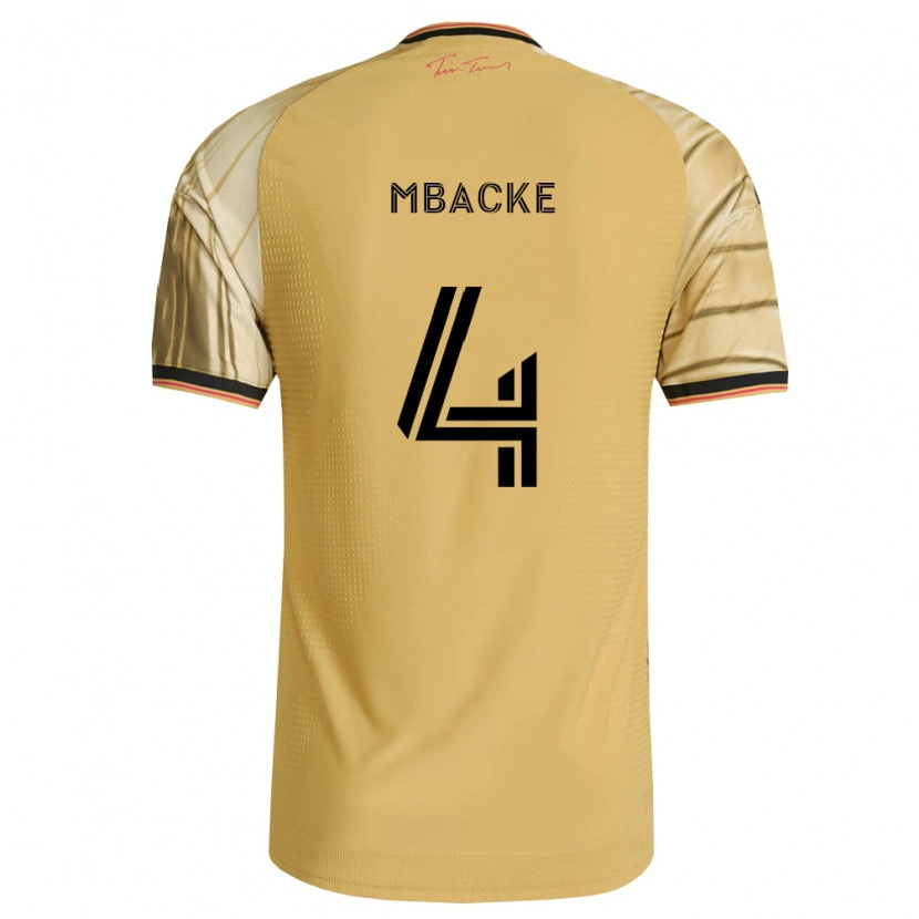 Danxen Dětské Mamadou Mbacke #4 Hnědá Žlutá Černá Daleko Hráčské Dresy 2026/27 Dres