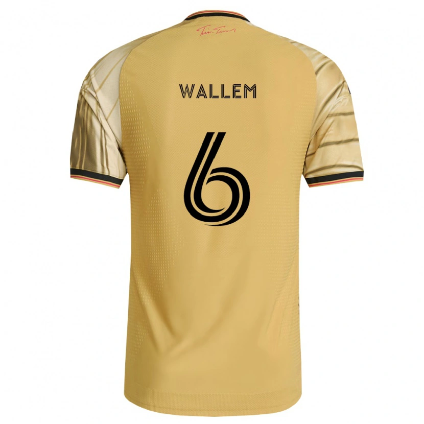Danxen Dětské Conrad Wallem #6 Hnědá Žlutá Černá Daleko Hráčské Dresy 2026/27 Dres