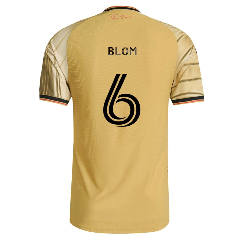 Danxen Dětské Njabulo Blom #6 Hnědá Žlutá Černá Daleko Hráčské Dresy 2026/27 Dres