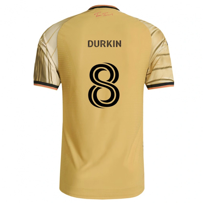 Danxen Dětské Chris Durkin #8 Hnědá Žlutá Černá Daleko Hráčské Dresy 2026/27 Dres
