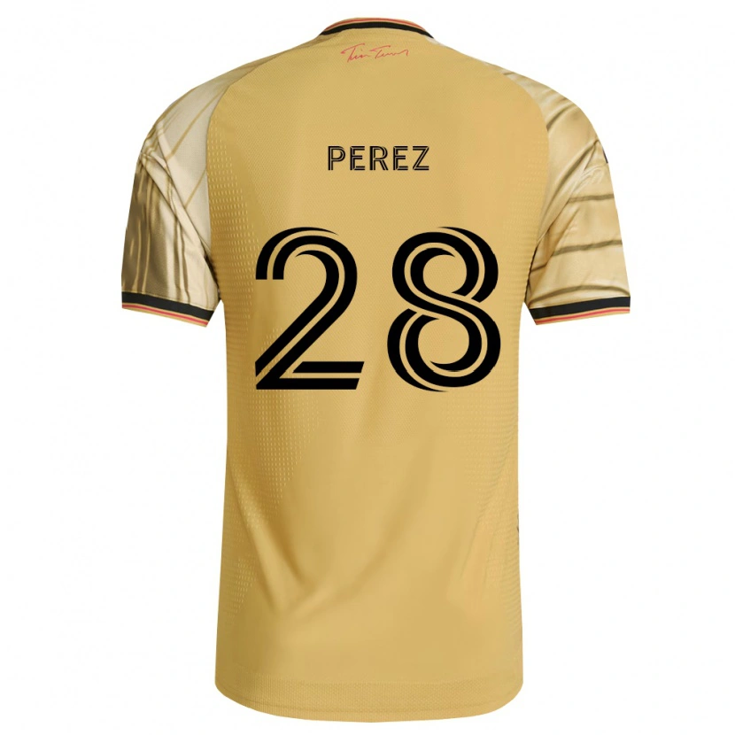 Danxen Dětské Miguel Perez #28 Hnědá Žlutá Černá Daleko Hráčské Dresy 2026/27 Dres