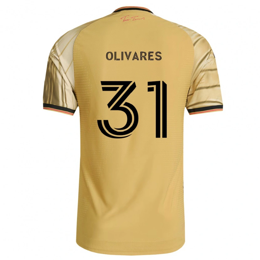 Danxen Dětské Christian Olivares #31 Hnědá Žlutá Černá Daleko Hráčské Dresy 2026/27 Dres