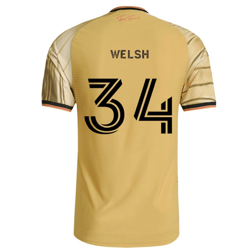 Danxen Dětské Colin Welsh #34 Hnědá Žlutá Černá Daleko Hráčské Dresy 2026/27 Dres