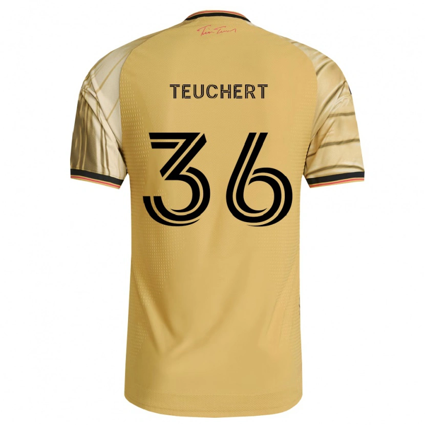 Danxen Dětské Cedric Teuchert #36 Hnědá Žlutá Černá Daleko Hráčské Dresy 2026/27 Dres
