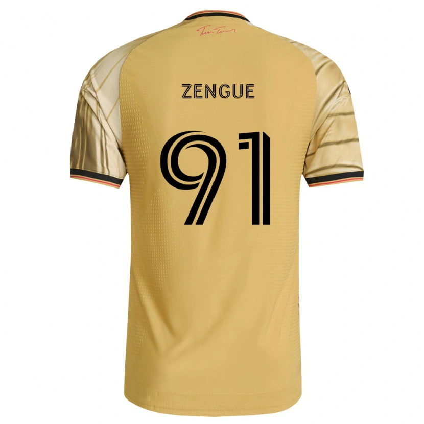 Danxen Dětské Zach Zengue #91 Hnědá Žlutá Černá Daleko Hráčské Dresy 2026/27 Dres