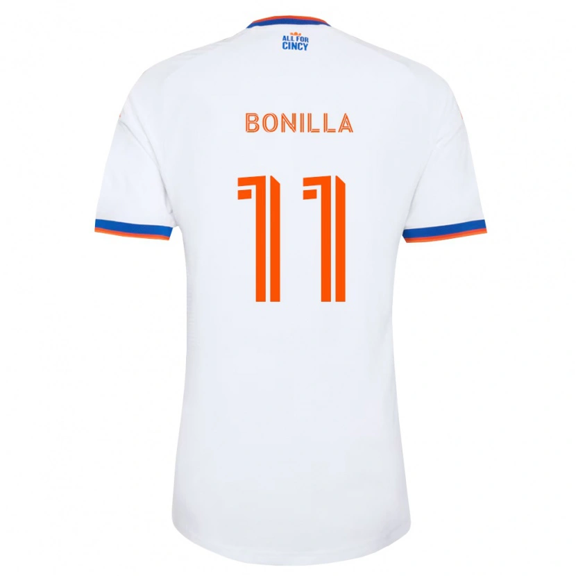 Danxen Dětské Jarell Bonilla #11 Bílá Tmavě Modrá Oranžová Daleko Hráčské Dresy 2026/27 Dres