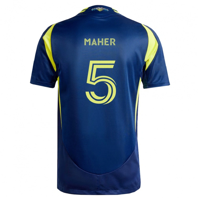Danxen Dětské Jack Maher #5 Žlutá Tmavě Modrá Daleko Hráčské Dresy 2026/27 Dres