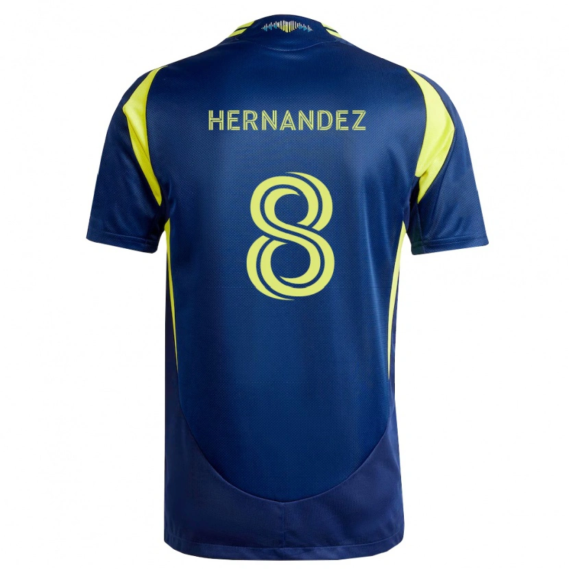 Danxen Dětské Jonathan Hernández #8 Žlutá Tmavě Modrá Daleko Hráčské Dresy 2026/27 Dres