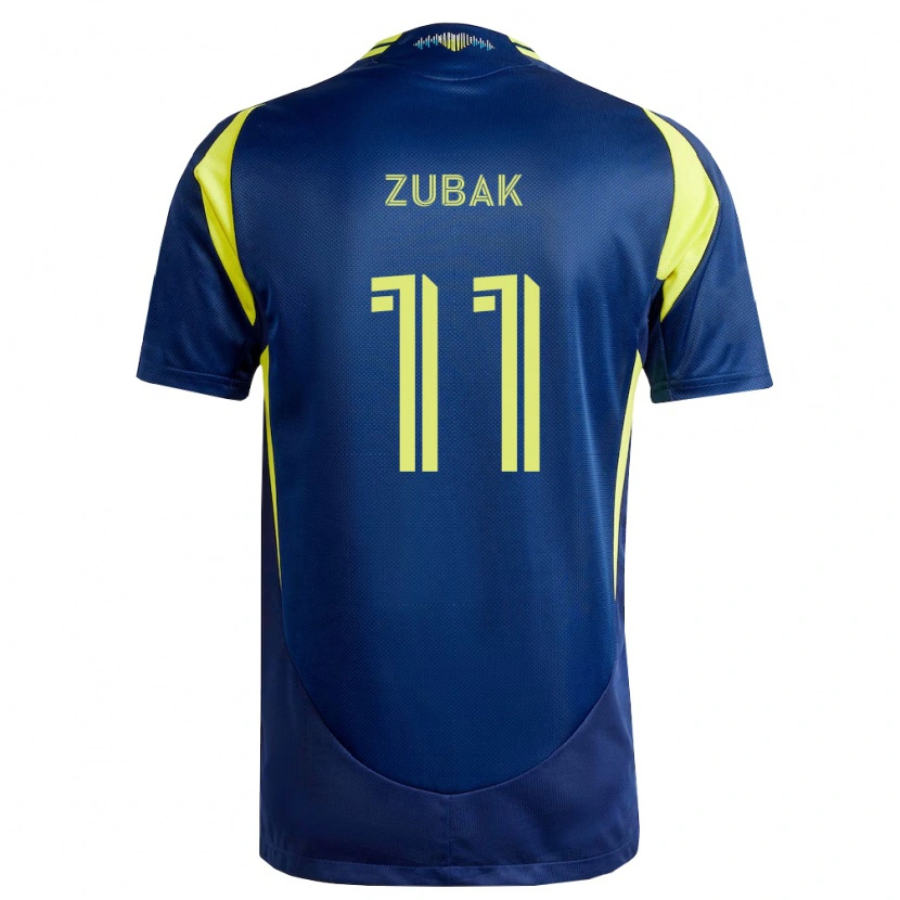 Danxen Dětské Ethan Zubak #11 Žlutá Tmavě Modrá Daleko Hráčské Dresy 2026/27 Dres