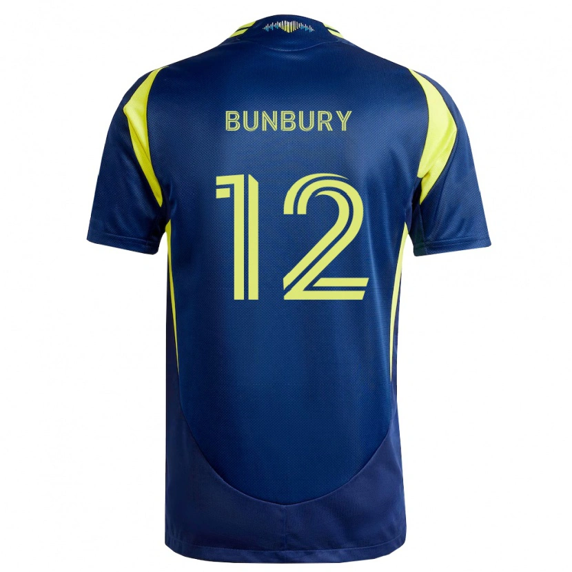 Danxen Dětské Teal Bunbury #12 Žlutá Tmavě Modrá Daleko Hráčské Dresy 2026/27 Dres