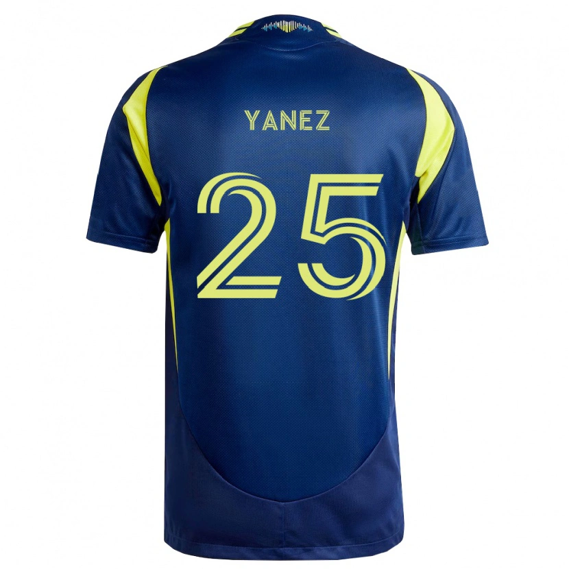 Danxen Dětské Zidane Yáñez #25 Žlutá Tmavě Modrá Daleko Hráčské Dresy 2026/27 Dres