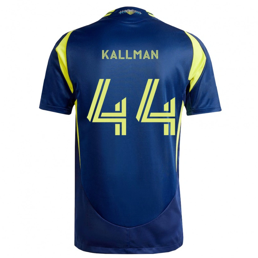 Danxen Dětské Brent Kallman #44 Žlutá Tmavě Modrá Daleko Hráčské Dresy 2026/27 Dres