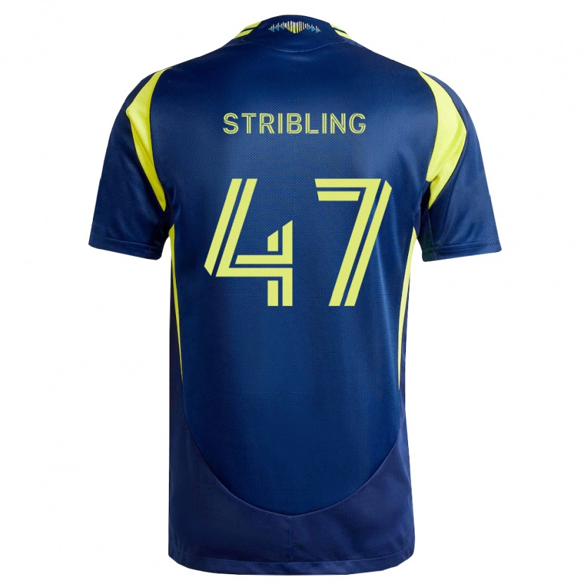 Danxen Dětské Liam Stribling #47 Žlutá Tmavě Modrá Daleko Hráčské Dresy 2026/27 Dres