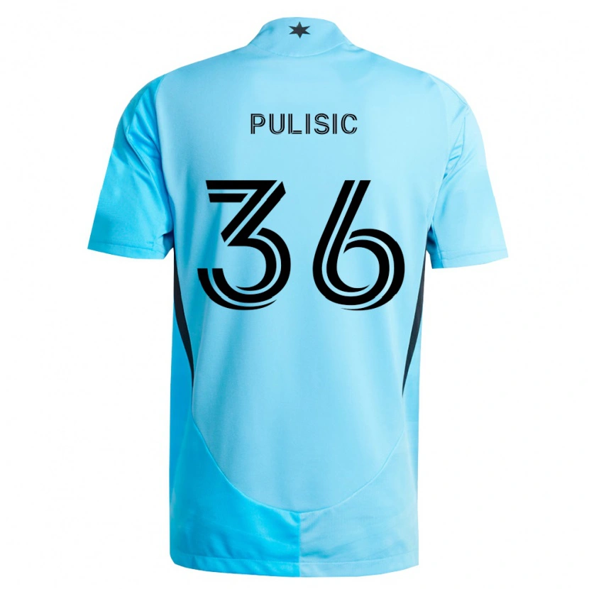Danxen Dětské Will Pulisic #36 Světle Modrá Černá Daleko Hráčské Dresy 2026/27 Dres