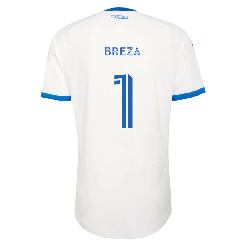 Danxen Dětské Sébastian Breza #1 Nebesky Modrá Bílá Daleko Hráčské Dresy 2026/27 Dres