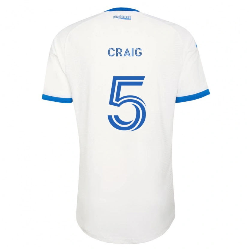 Danxen Dětské Brandan Craig #5 Nebesky Modrá Bílá Daleko Hráčské Dresy 2026/27 Dres