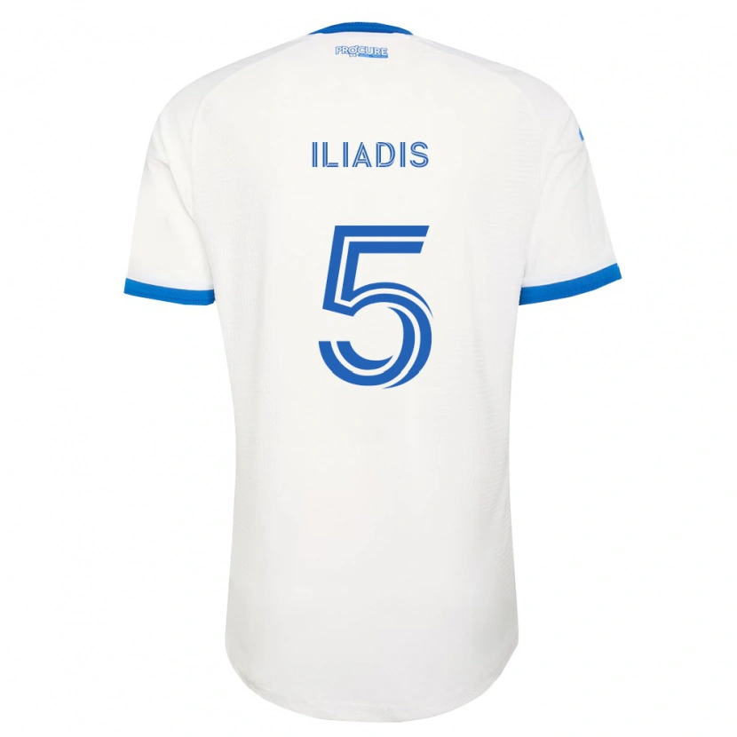 Danxen Dětské Ilias Iliadis #5 Nebesky Modrá Bílá Daleko Hráčské Dresy 2026/27 Dres