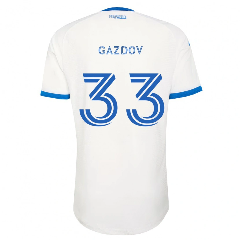 Danxen Dětské Emil Gazdov #33 Nebesky Modrá Bílá Daleko Hráčské Dresy 2026/27 Dres