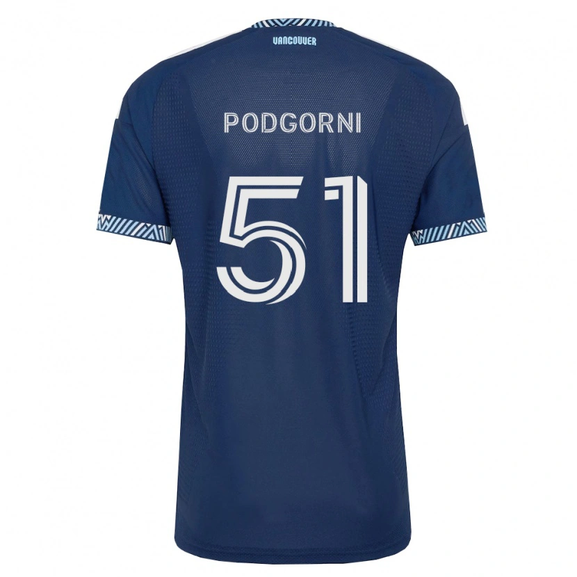 Danxen Dětské Kevin Podgorni #51 Tmavě Modrá Bílá Daleko Hráčské Dresy 2026/27 Dres