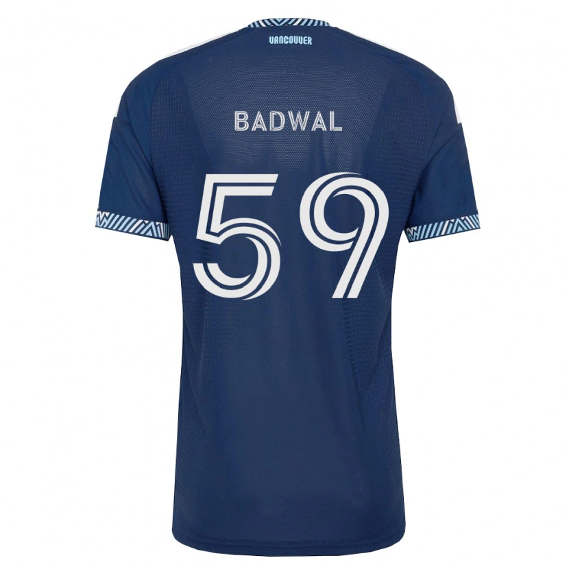 Danxen Dětské Jeevan Badwal #59 Tmavě Modrá Bílá Daleko Hráčské Dresy 2026/27 Dres