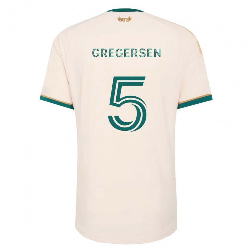 Danxen Dětské Stian Gregersen #5 Šampaňská Zelená Daleko Hráčské Dresy 2026/27 Dres