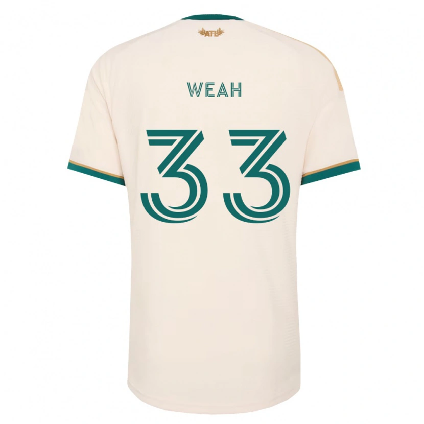 Danxen Dětské Patrick Weah #33 Šampaňská Zelená Daleko Hráčské Dresy 2026/27 Dres