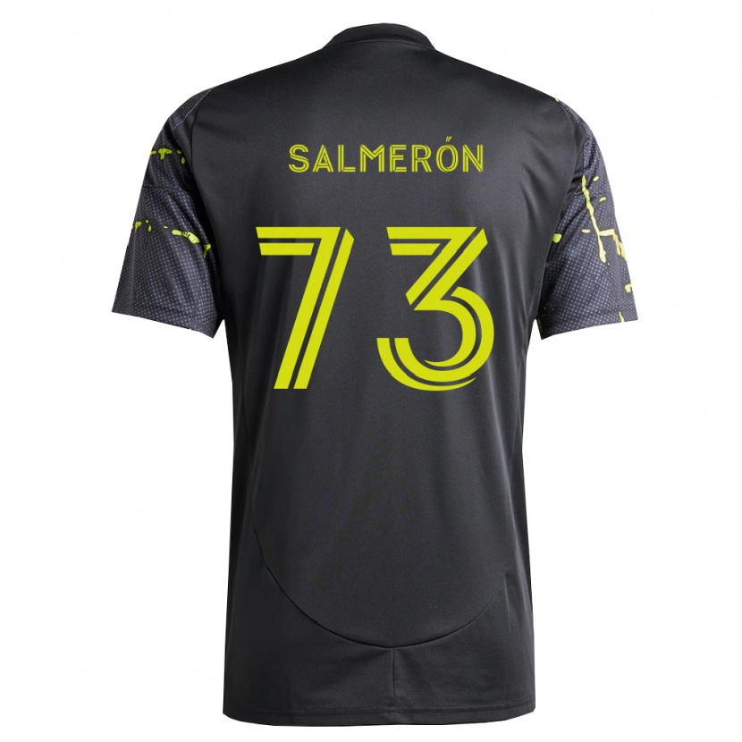 Danxen Dětské Jorge Salmerón #73 Fluorescenční Žlutá Černá Daleko Hráčské Dresy 2026/27 Dres