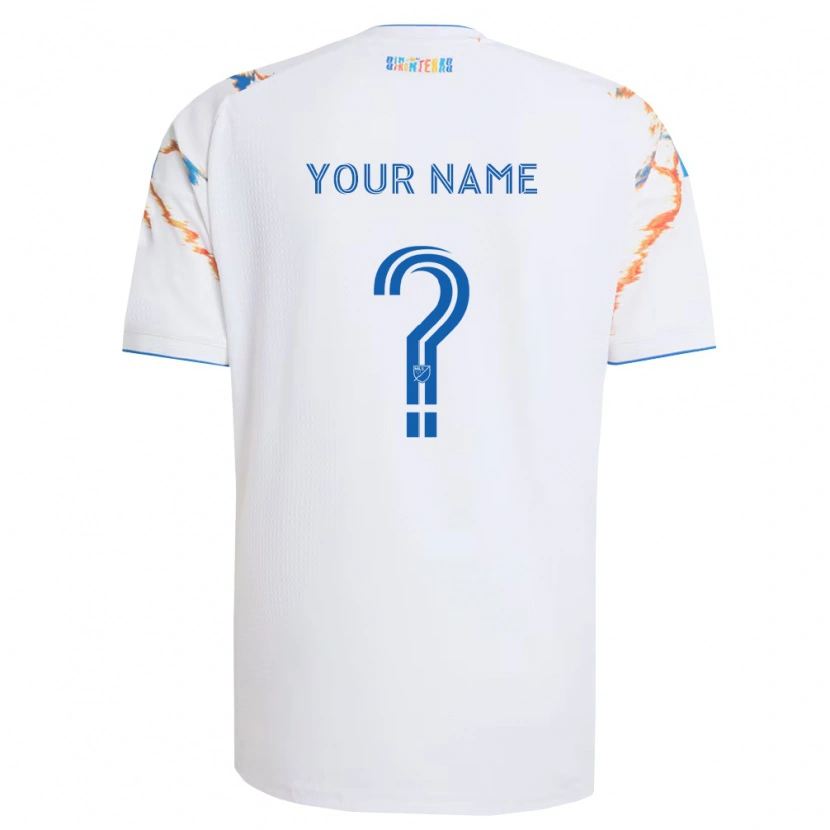 Danxen Dětské Tvé Jméno #0 Bílá Oranžová Modrá Daleko Hráčské Dresy 2026/27 Dres