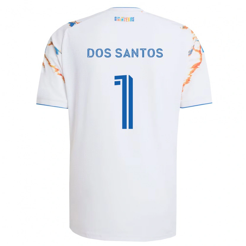 Danxen Dětské Cj Dos Santos #1 Bílá Oranžová Modrá Daleko Hráčské Dresy 2026/27 Dres
