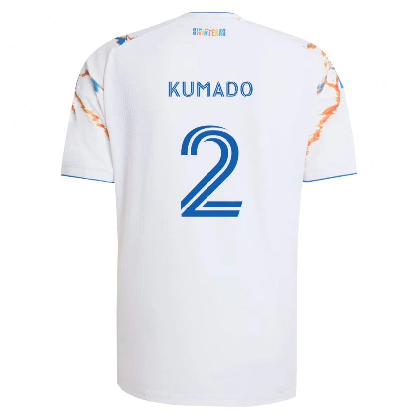 Danxen Dětské Willy Kumado #2 Bílá Oranžová Modrá Daleko Hráčské Dresy 2026/27 Dres